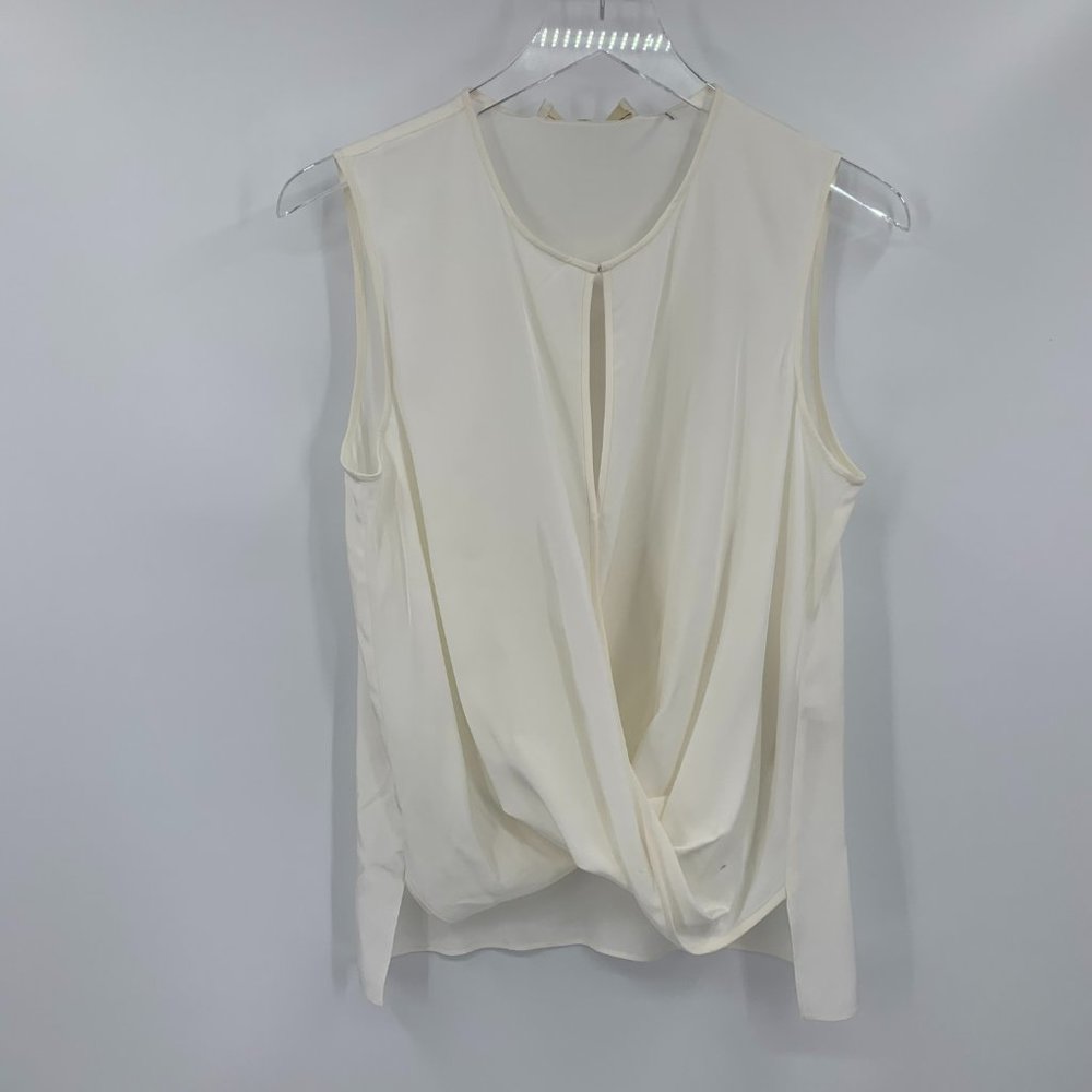 DVF Diane von Furstenberg Daphne Ivory cream silk blouse shirt top new Medium